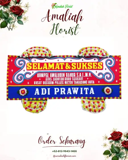 Papan Bunga Ucapan Selamat Makroman