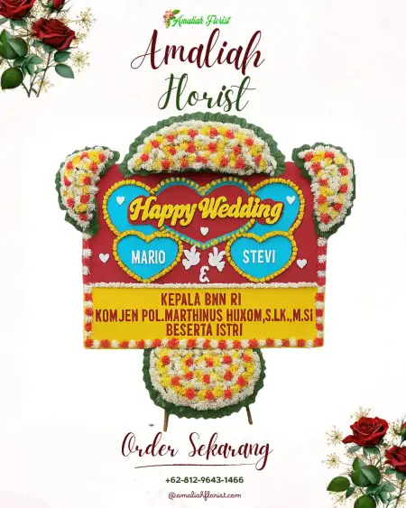 Papan Bunga Pernikahan Makroman